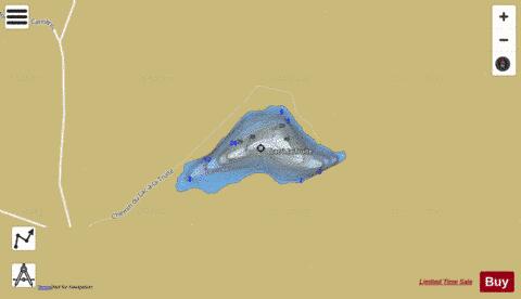 Truite Lac A La B depth contour Map - i-Boating App