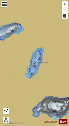 Truite Lac A La Dd depth contour Map - i-Boating App