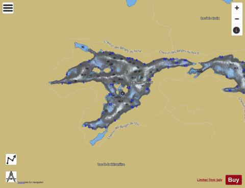 Saint-Victor, Lac depth contour Map - i-Boating App