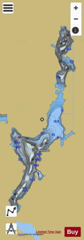 Pikauba, Lac depth contour Map - i-Boating App