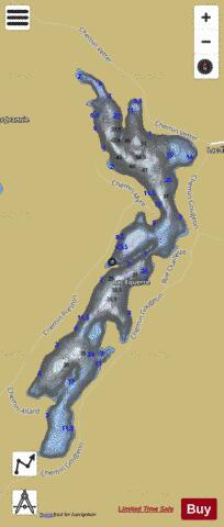 Equerre, Lac depth contour Map - i-Boating App
