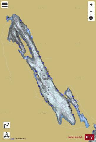 Joly, Lac depth contour Map - i-Boating App