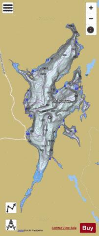 Montjoie, Lac depth contour Map - i-Boating App