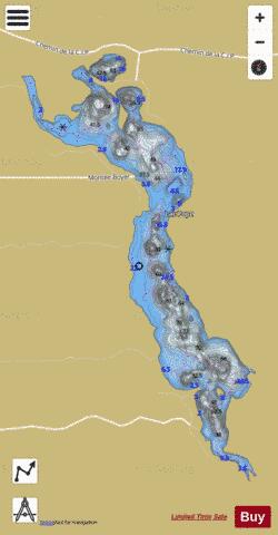 Pope, Lac depth contour Map - i-Boating App