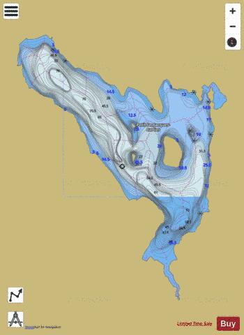 Jacques-Cartier, Petit lac depth contour Map - i-Boating App