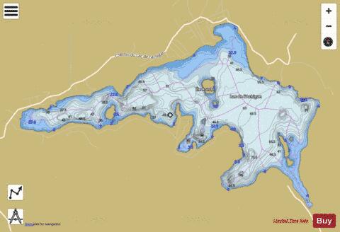 Achigan, Lac de l' depth contour Map - i-Boating App