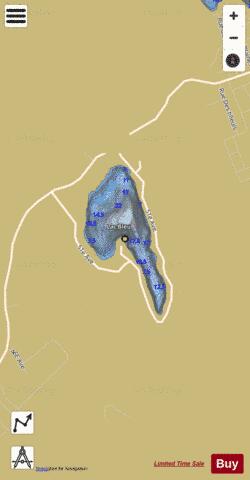 Bleu, Lac depth contour Map - i-Boating App