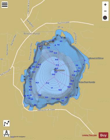 Roxton, Lac depth contour Map - i-Boating App