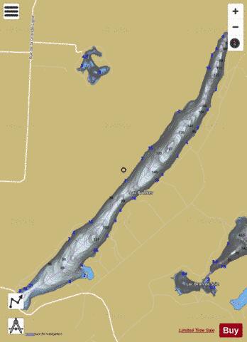 Bowker, Lac depth contour Map - i-Boating App