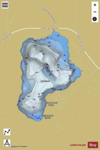 Fraser, Lac depth contour Map - i-Boating App