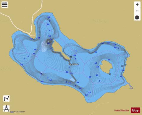 Malbaie, Lac depth contour Map - i-Boating App