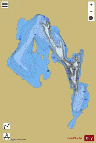 Escalier, Lac depth contour Map - i-Boating App