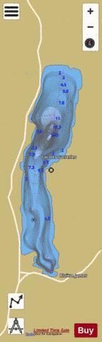 Sucreries, Lac des depth contour Map - i-Boating App