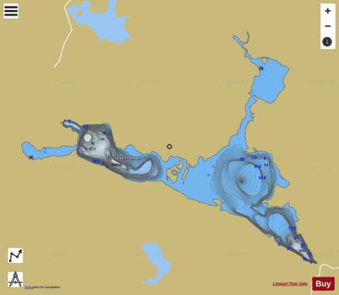 Jack, Lac a depth contour Map - i-Boating App