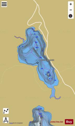Kedgwick, Petit lac depth contour Map - i-Boating App