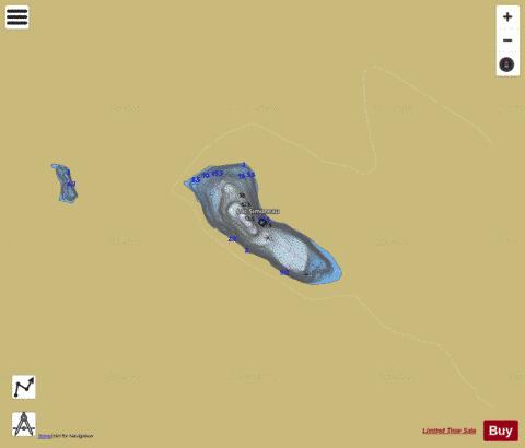 Simoneau, Lac depth contour Map - i-Boating App