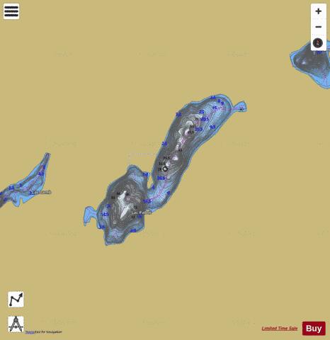 Pabos, Lac depth contour Map - i-Boating App