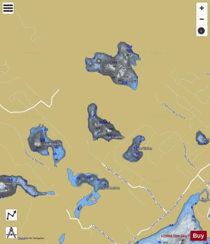 Cupidon, Lac depth contour Map - i-Boating App