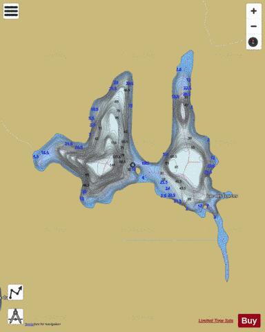 Ecorces, Lac des depth contour Map - i-Boating App