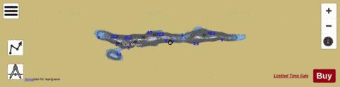 Mayo, Lac depth contour Map - i-Boating App