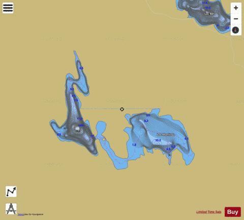 Manitou, Lac depth contour Map - i-Boating App