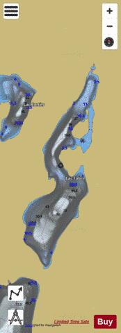 Fabre, Lac depth contour Map - i-Boating App