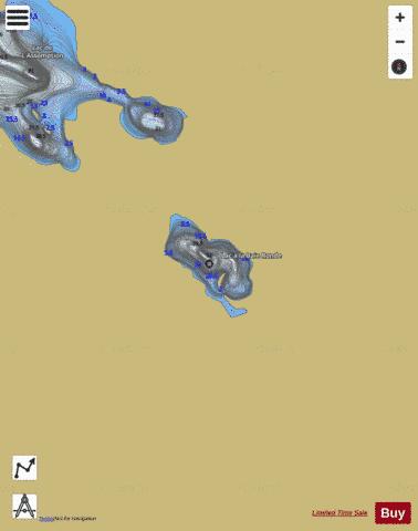 Baie Ronde, Lac a la depth contour Map - i-Boating App