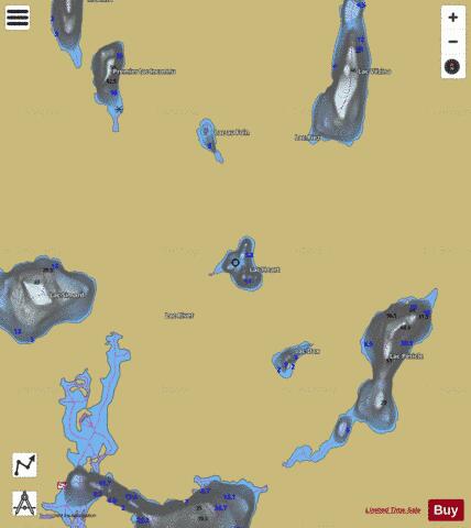 Heart, Lac depth contour Map - i-Boating App
