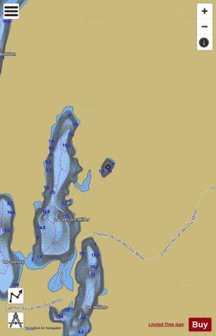 Ridge, Lac depth contour Map - i-Boating App