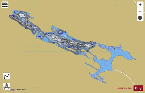 Barnard, Lac depth contour Map - i-Boating App