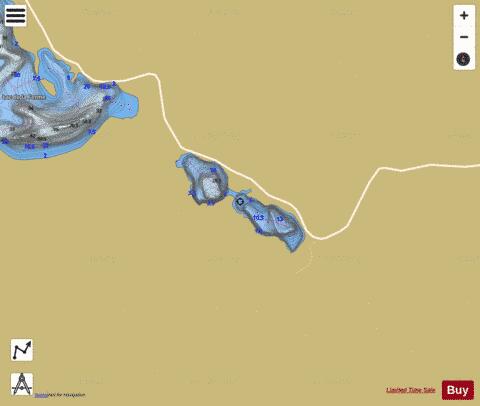 Chute Noire, Lac de la depth contour Map - i-Boating App