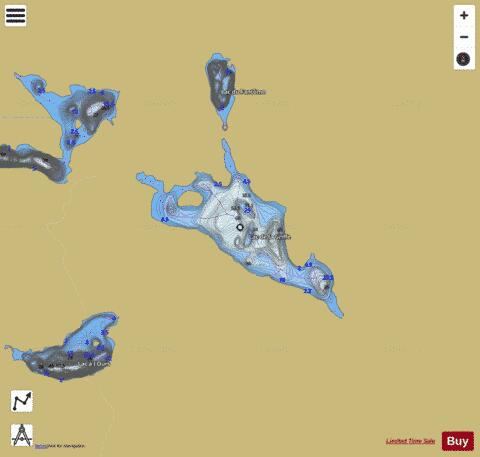 Griffe, Lac de la depth contour Map - i-Boating App
