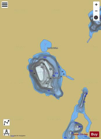 Mauves, Lac des depth contour Map - i-Boating App