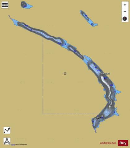 Courbe, Lac depth contour Map - i-Boating App