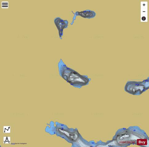 Moyen, Lac depth contour Map - i-Boating App