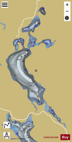 Brown, Lac depth contour Map - i-Boating App