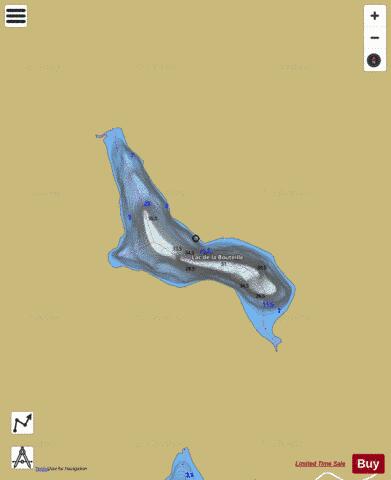 Bouteille, Lac de la depth contour Map - i-Boating App