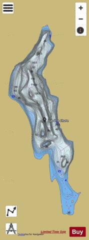 Chute, Lac a la depth contour Map - i-Boating App
