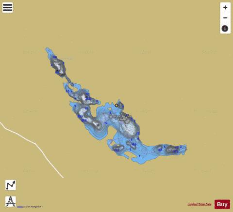 Enfers, Grand lac des depth contour Map - i-Boating App