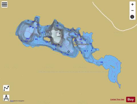 Pas Perdus, Lac des depth contour Map - i-Boating App