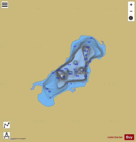 Bouleaux, Lac des depth contour Map - i-Boating App