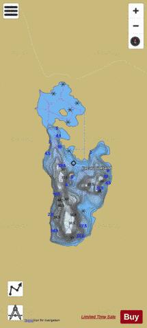 Goeland, Lac au depth contour Map - i-Boating App