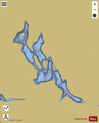 Hauteur, Lac la depth contour Map - i-Boating App