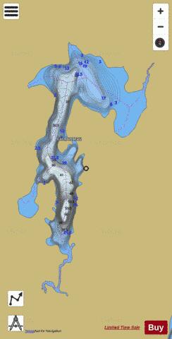 Dusseau, Lac depth contour Map - i-Boating App