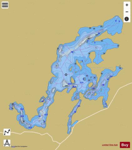 Barriere, Lac depth contour Map - i-Boating App