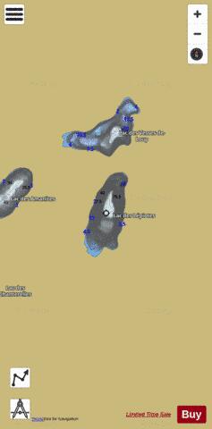 Lepiotes, Lac des depth contour Map - i-Boating App