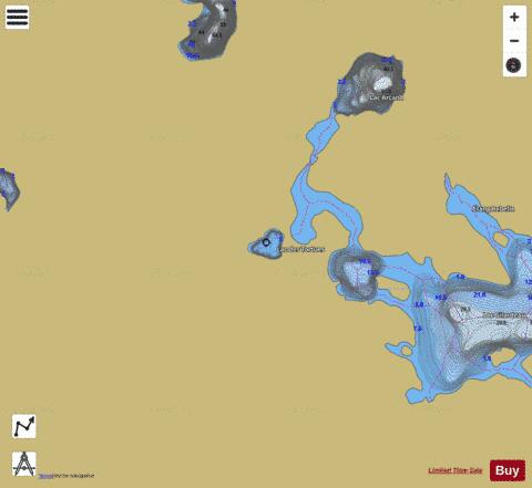 Tortues, Lac des depth contour Map - i-Boating App