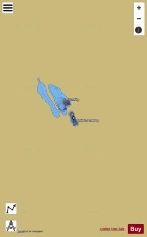 Landry, Petit lac depth contour Map - i-Boating App