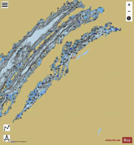 Albanel, Lac depth contour Map - i-Boating App