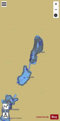 Levitt, Lac depth contour Map - i-Boating App